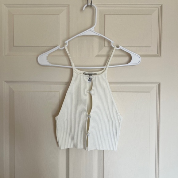 Urban outfitters cream/ivory crop tank size medium - Picture 1 of 3